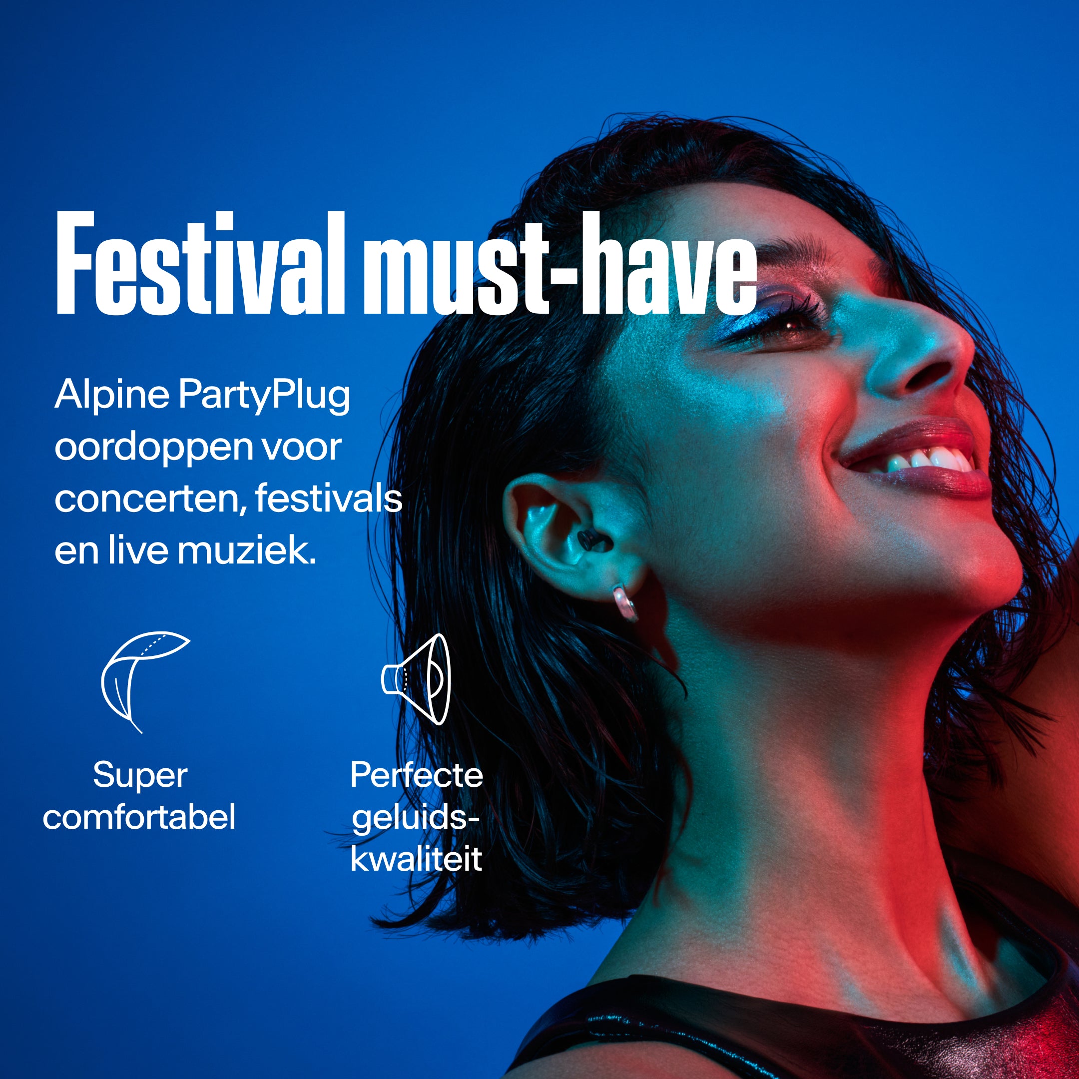 Alpine PartyPlug: festival essentieel en een must-have voor muziekliefhebbers, comfortabel met geweldige geluidskwaliteit
