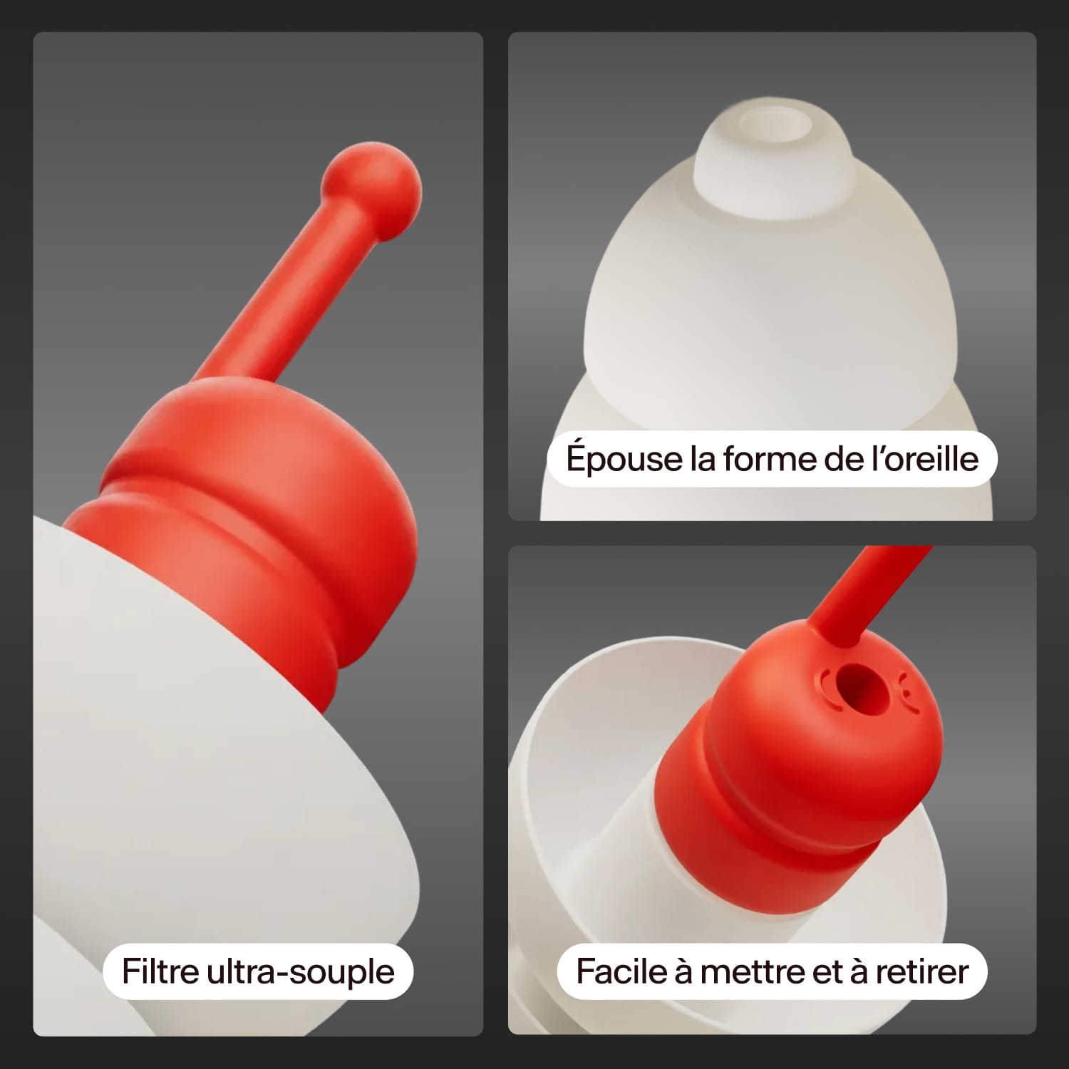 Gros plans des bouchons d&