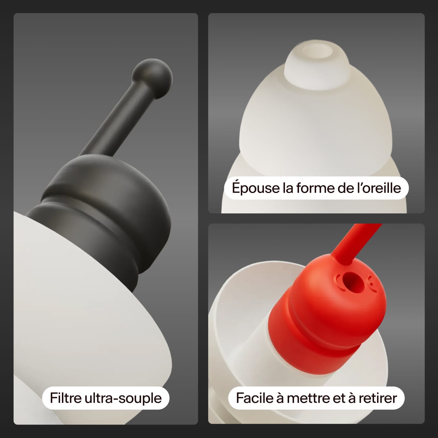 Gros plans des bouchons d&