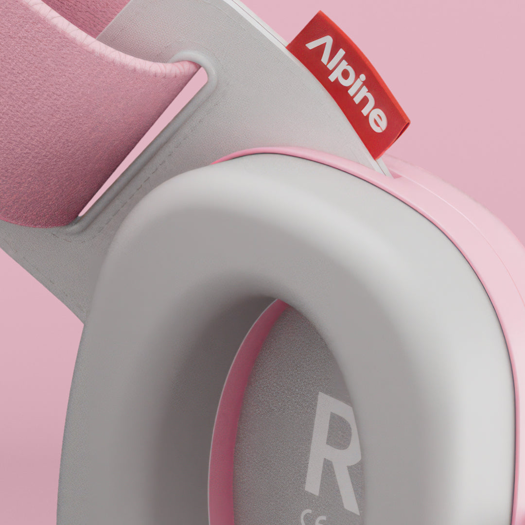 Close-up muffy baby earmuffs with focus on CE certification 