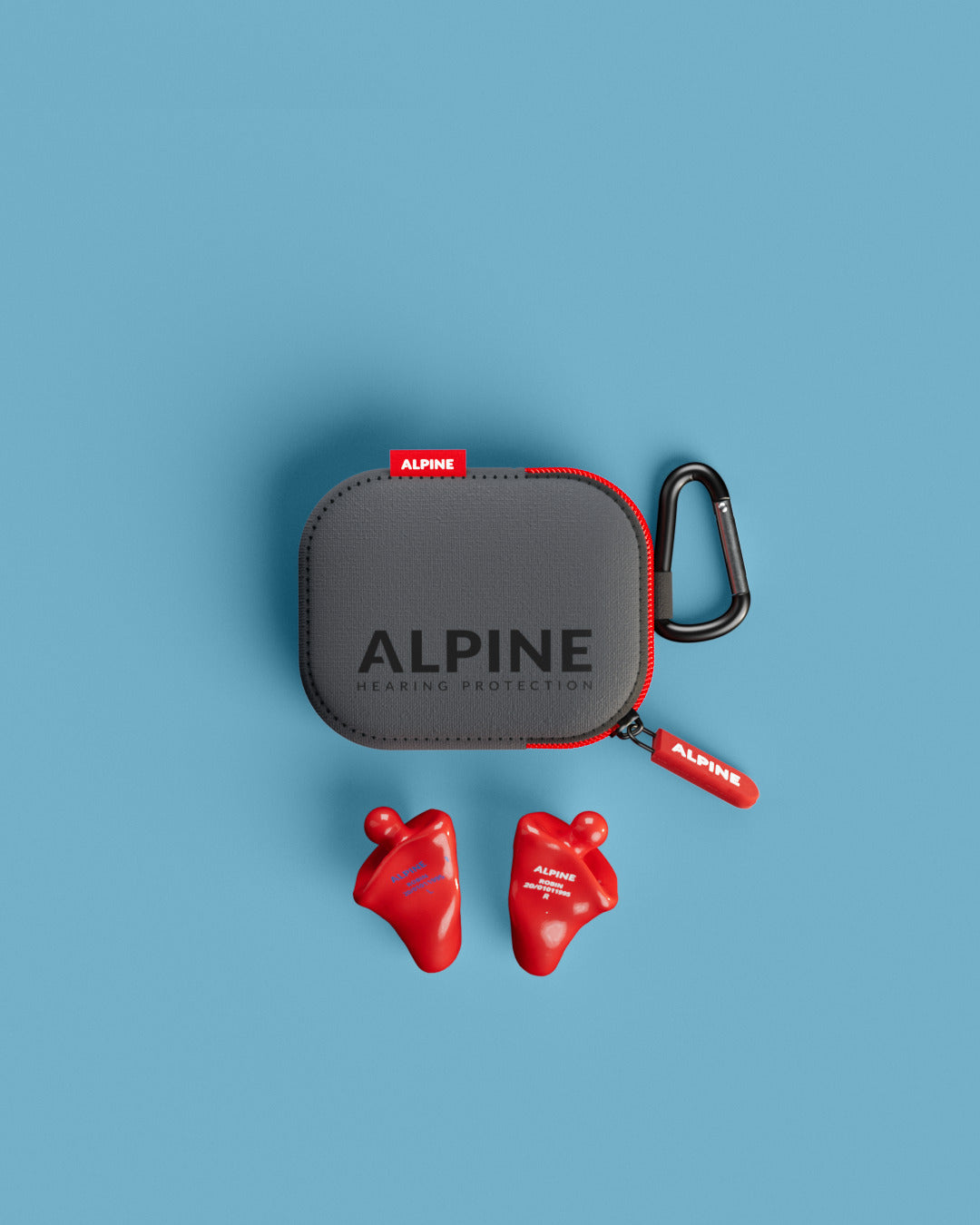 alpine flyfit custom 4d vliegtuig oordoppen op maat overzicht inclusief accessoires rood #color_rood