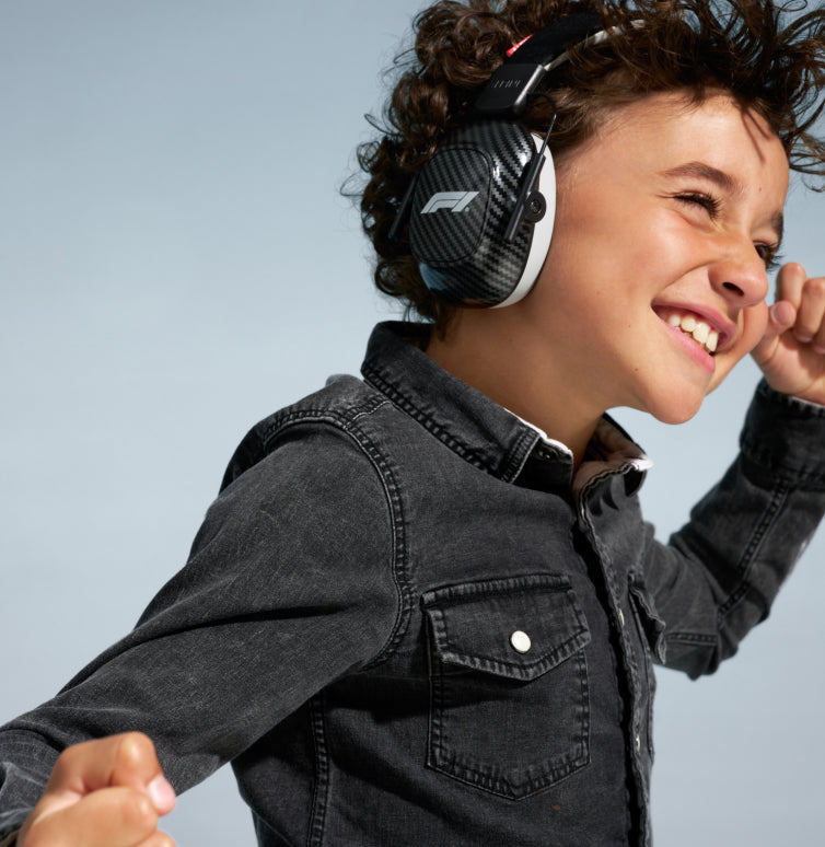 alpine formula 1 racing pro casque anti-bruit pour enfants course detail
