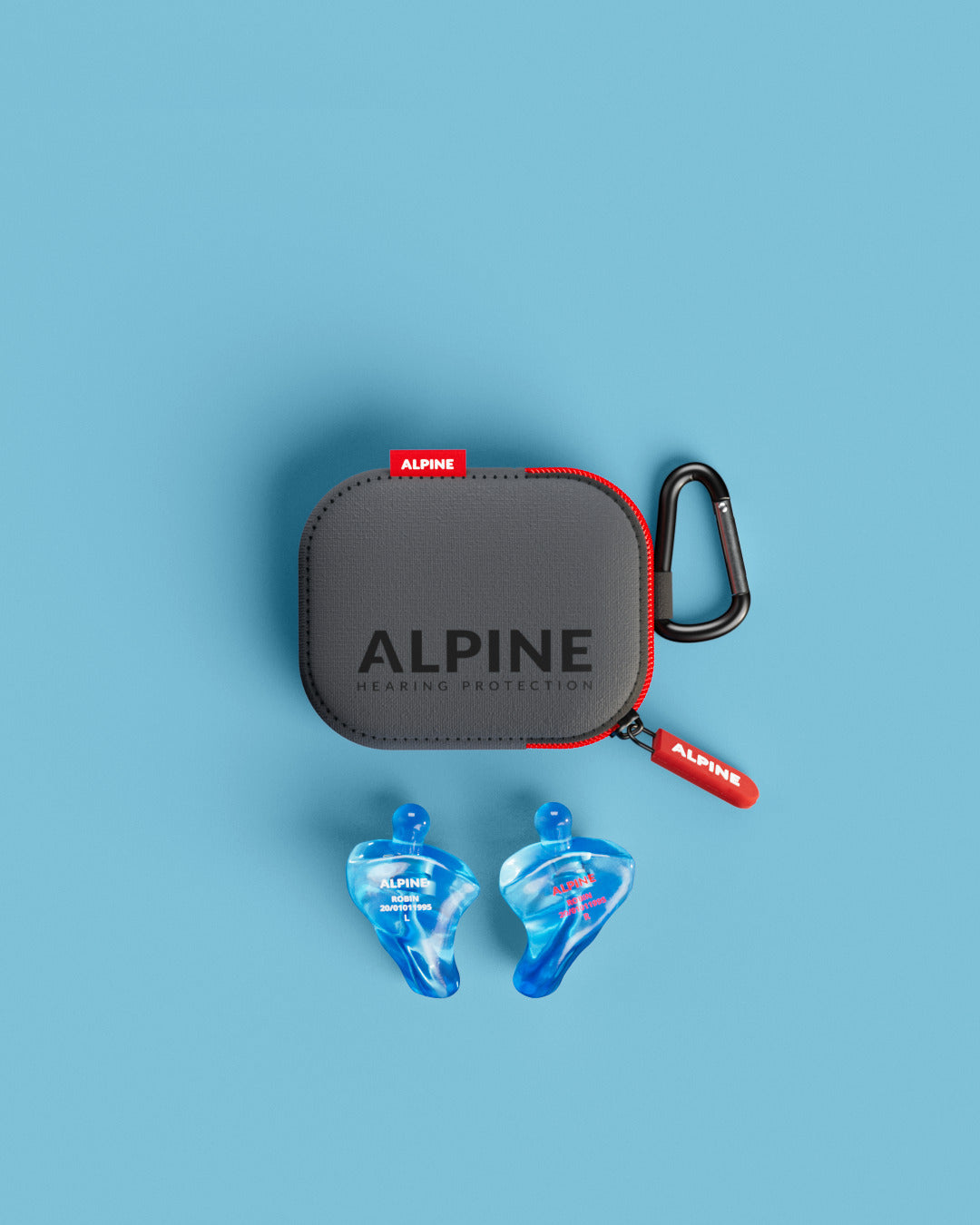 alpine motosafe custom 4d oordoppen overzicht inclusief accessoires transparant blauw #color_transparant-blauw