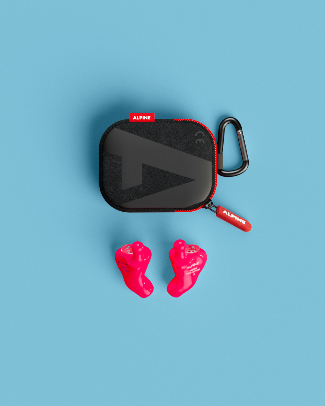 alpine musicsafe custom 4d oordoppen voor muzikanten op maat overzicht inclusief accessoires  neon roze 