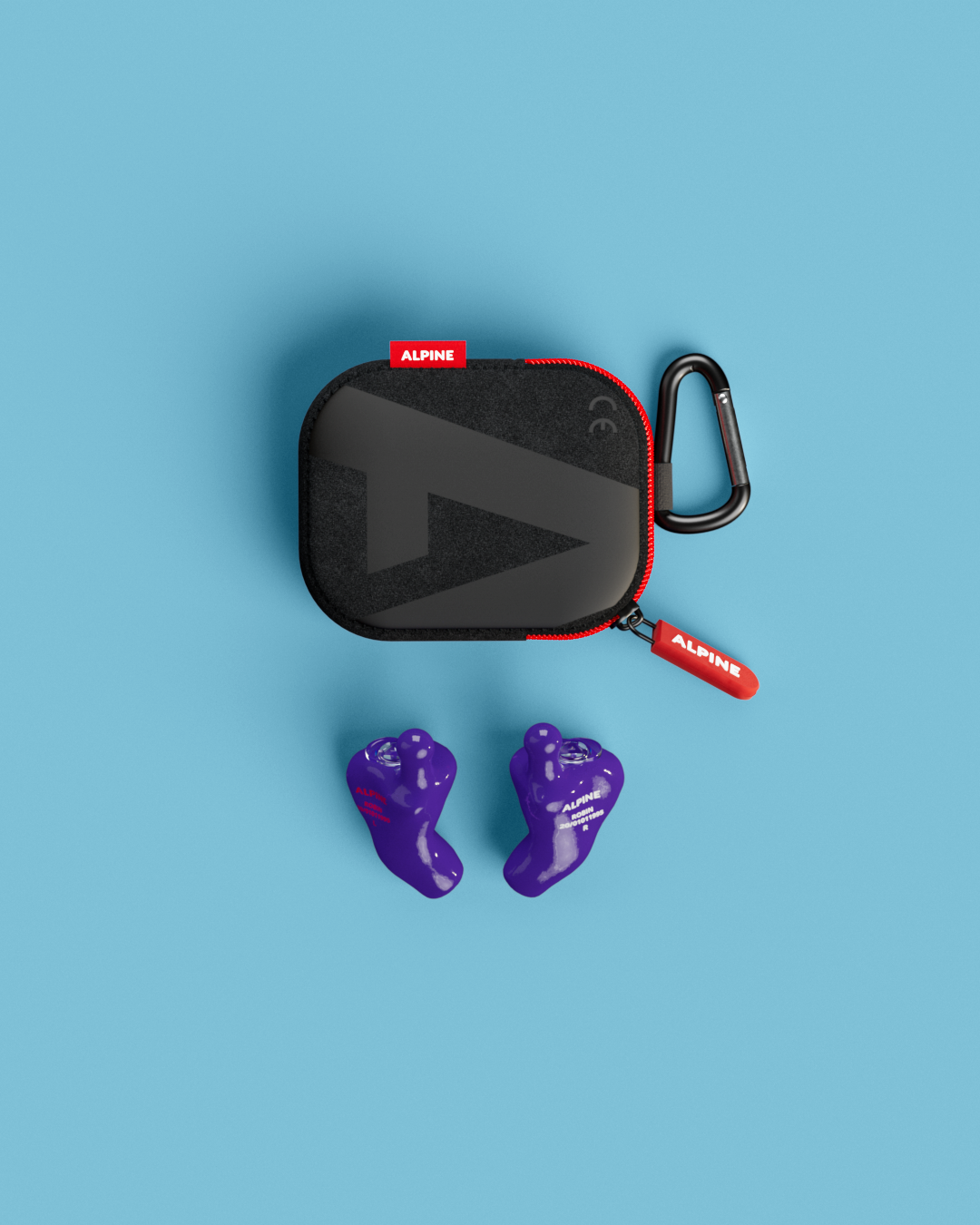 alpine musicsafe custom 4d oordoppen voor muzikanten op maat overzicht inclusief accessoires  paars 