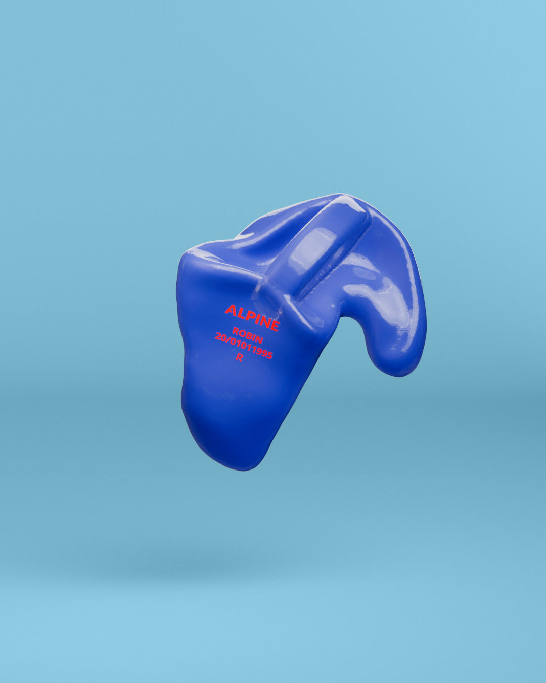 Alpine op maat swimsafe oordoppen  neon blauw 
