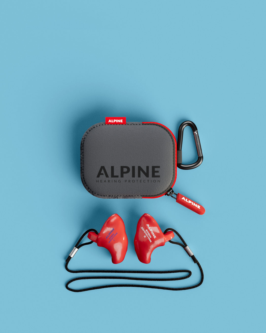 alpine worksafe custom 4d 1 stuk werk oordoppen op maat overzicht inclusief accessoires rood #color_rood