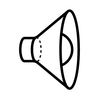 Sound icon representing audio quality