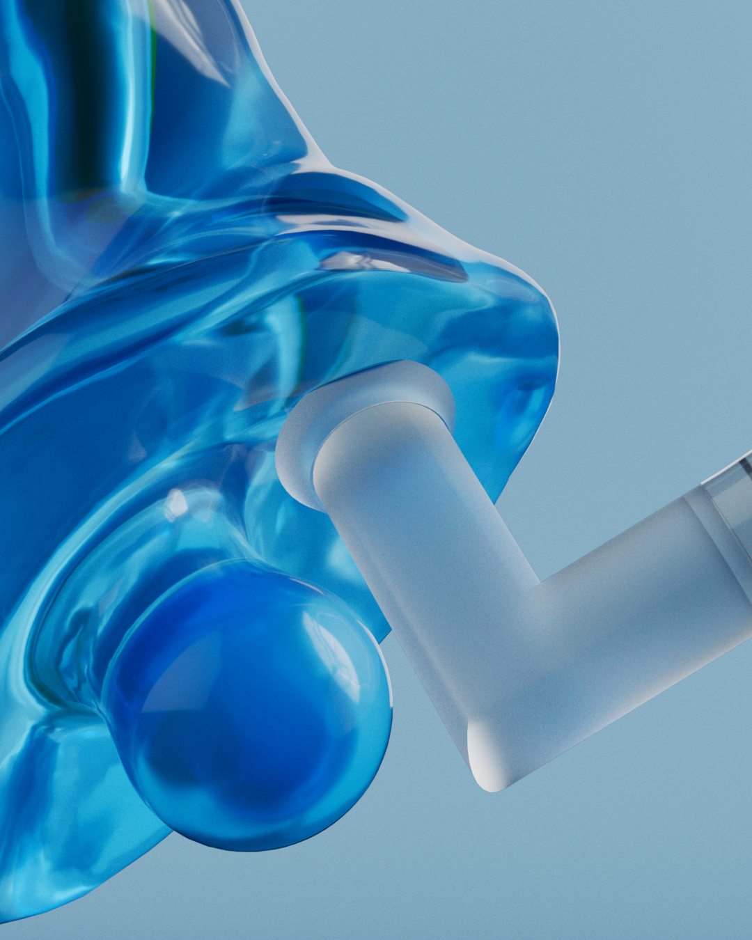 porto oordroppen op maat detail transparant blauw 