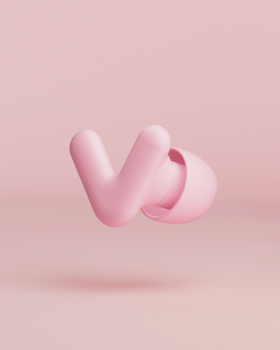 Alpine Silence productafbeelding van één oordopje – pink 